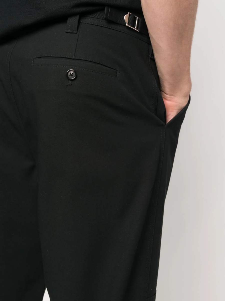 Pantaloni conici Alexander McQueen negri din bumbac - Img 5