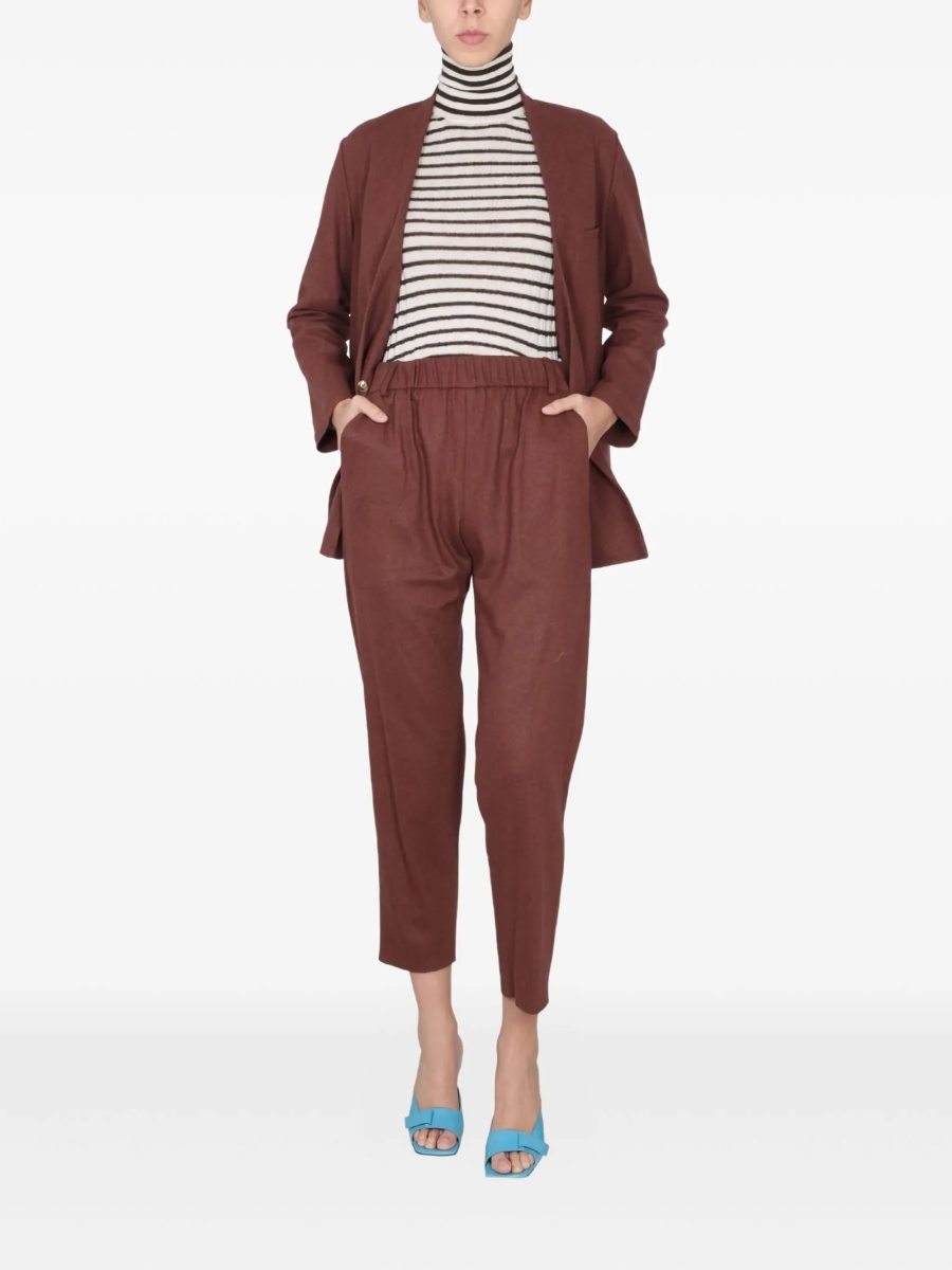 Pantaloni conici ALYSI maro - Img 2