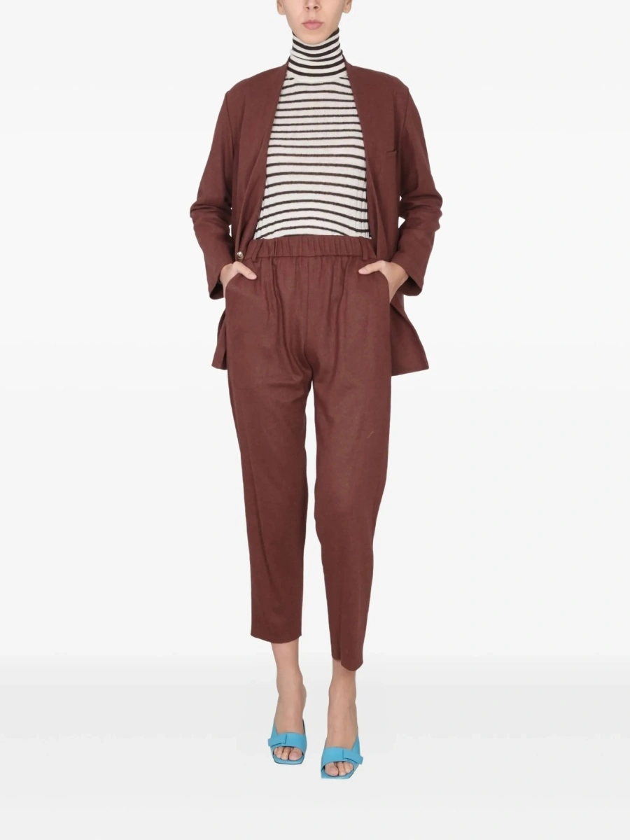 Pantaloni conici ALYSI maro - Img 2