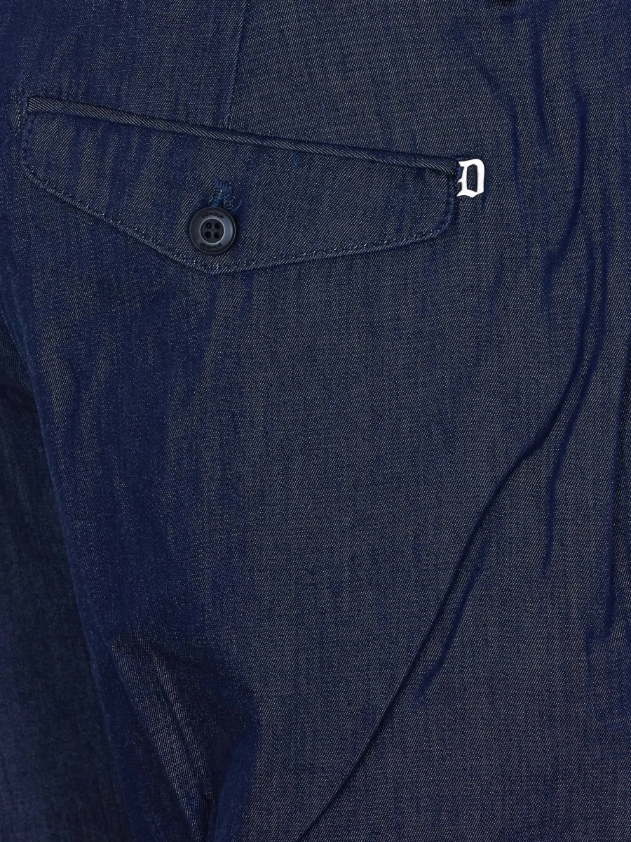 Pantaloni conici Dondup albastri - Img 3