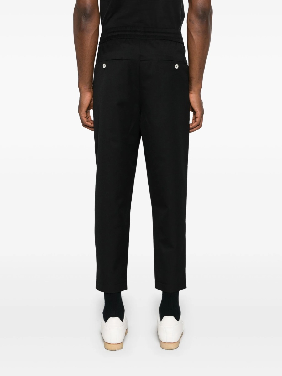 Pantaloni conici DRÔLE DE MONSIEUR negri din polyester si lana - Img 4