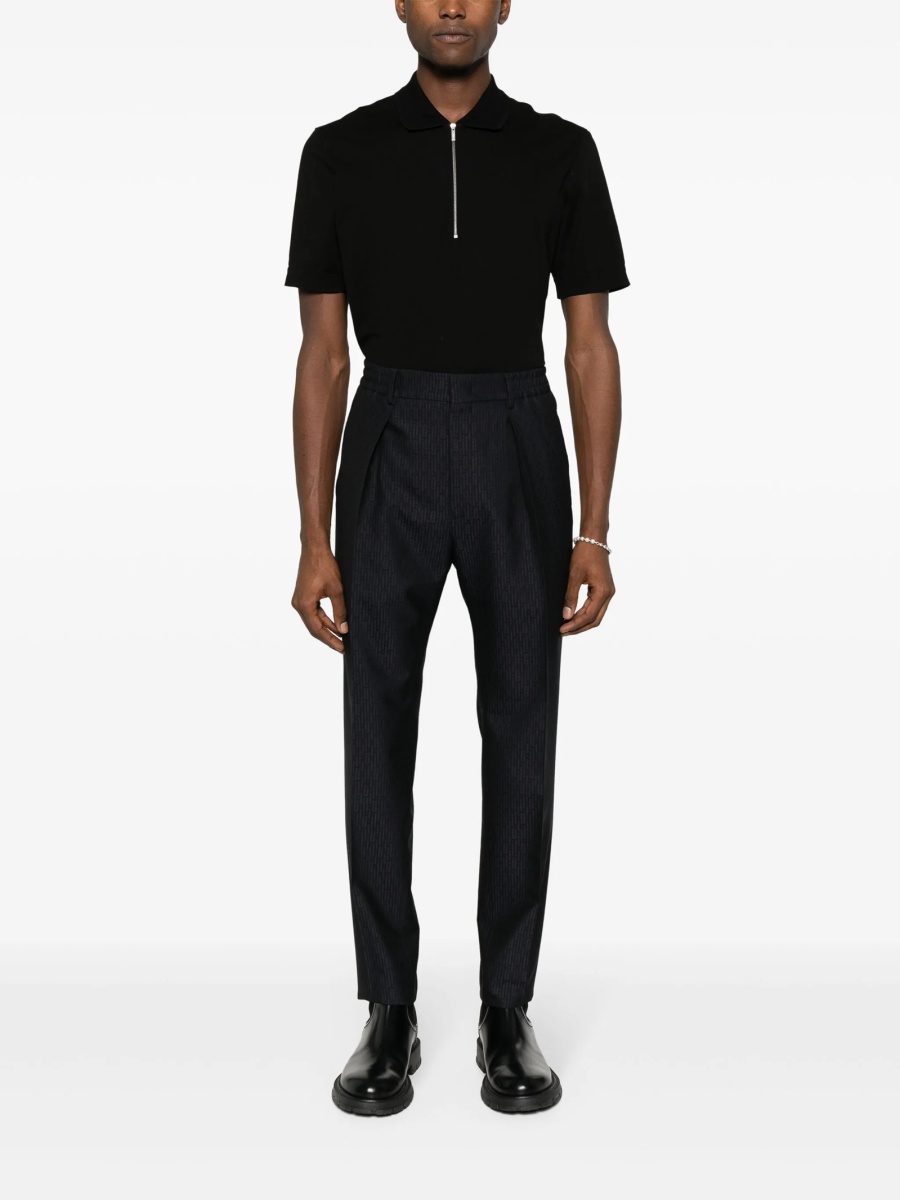 Pantaloni conici Fendi albastri din lana - Img 2