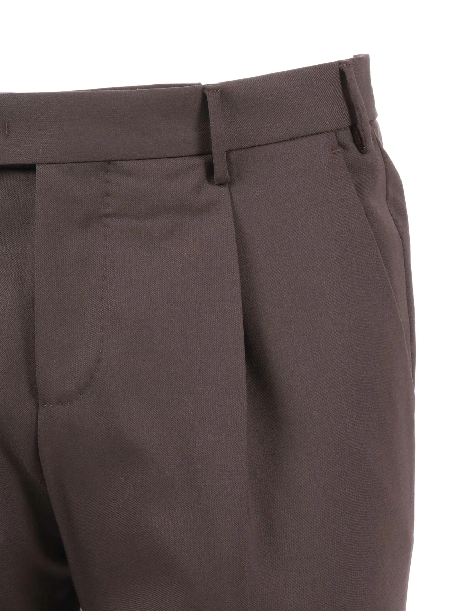 Pantaloni conici PT TORINO maro - Img 3