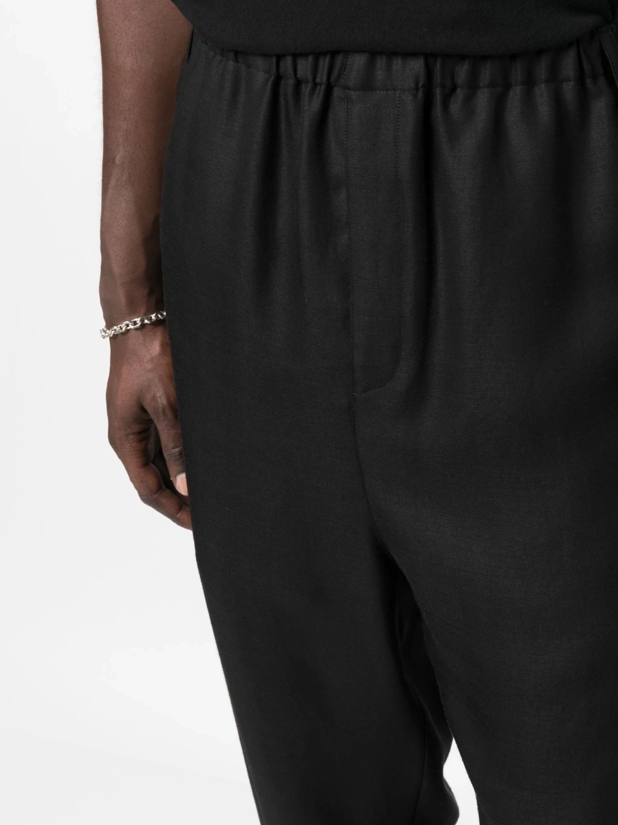 Pantaloni conici Saint Laurent negri - Img 5