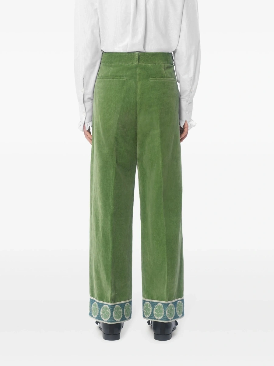 Pantaloni conici Valentino Garavani verzi - Img 5