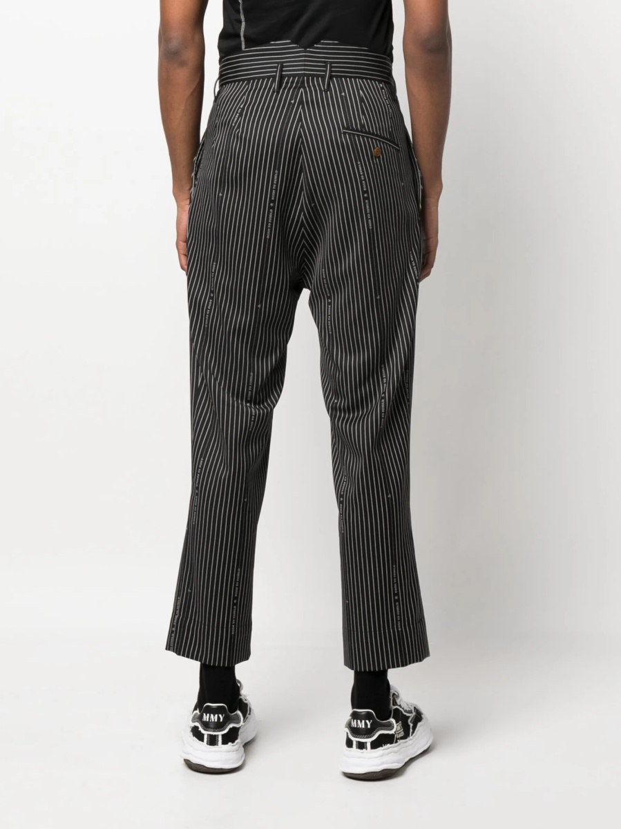 Pantaloni conici Vivienne Westwood negri din bumbac si lana - Img 4