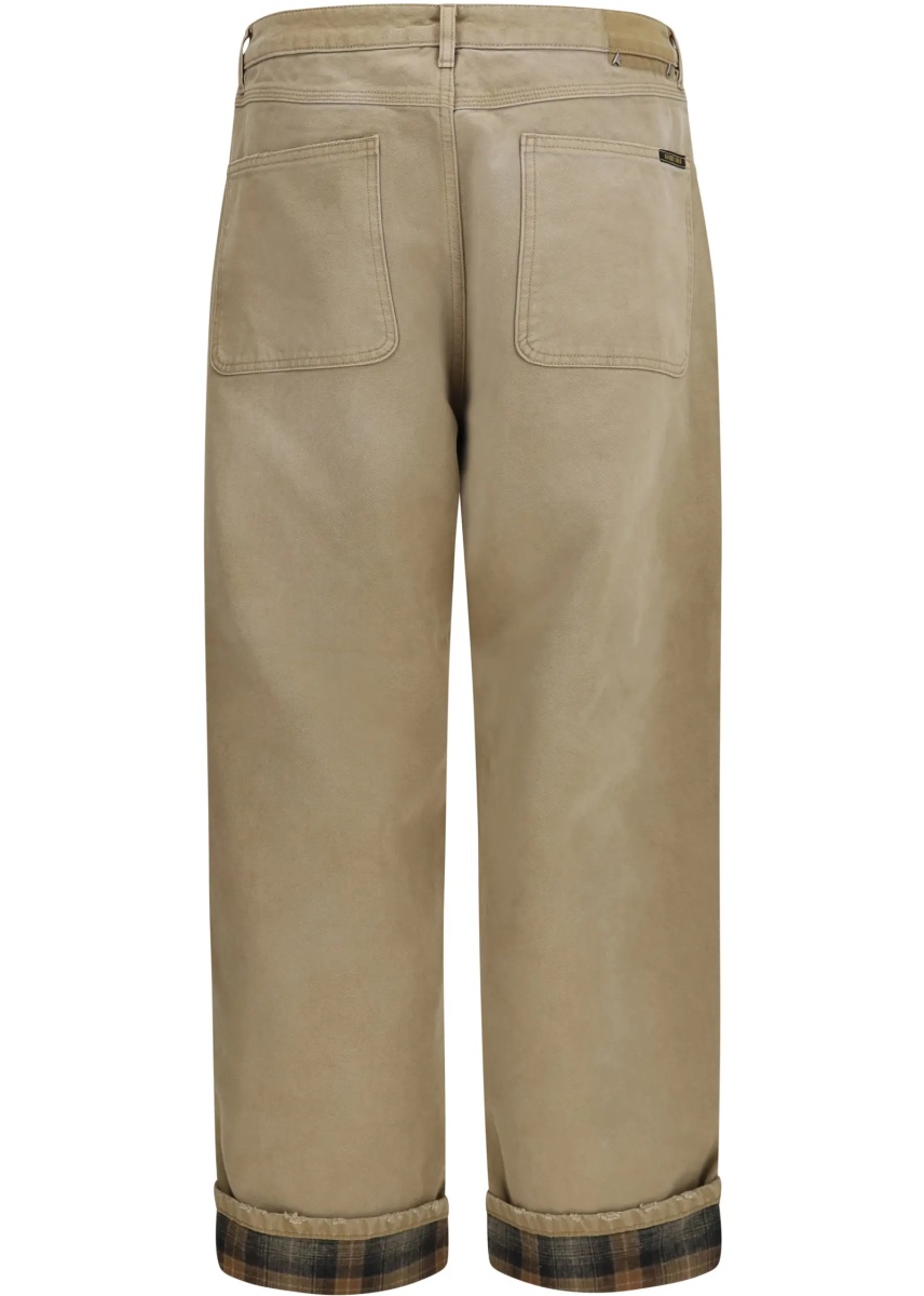 Pantaloni Cotton Pants with check detail - Img 2