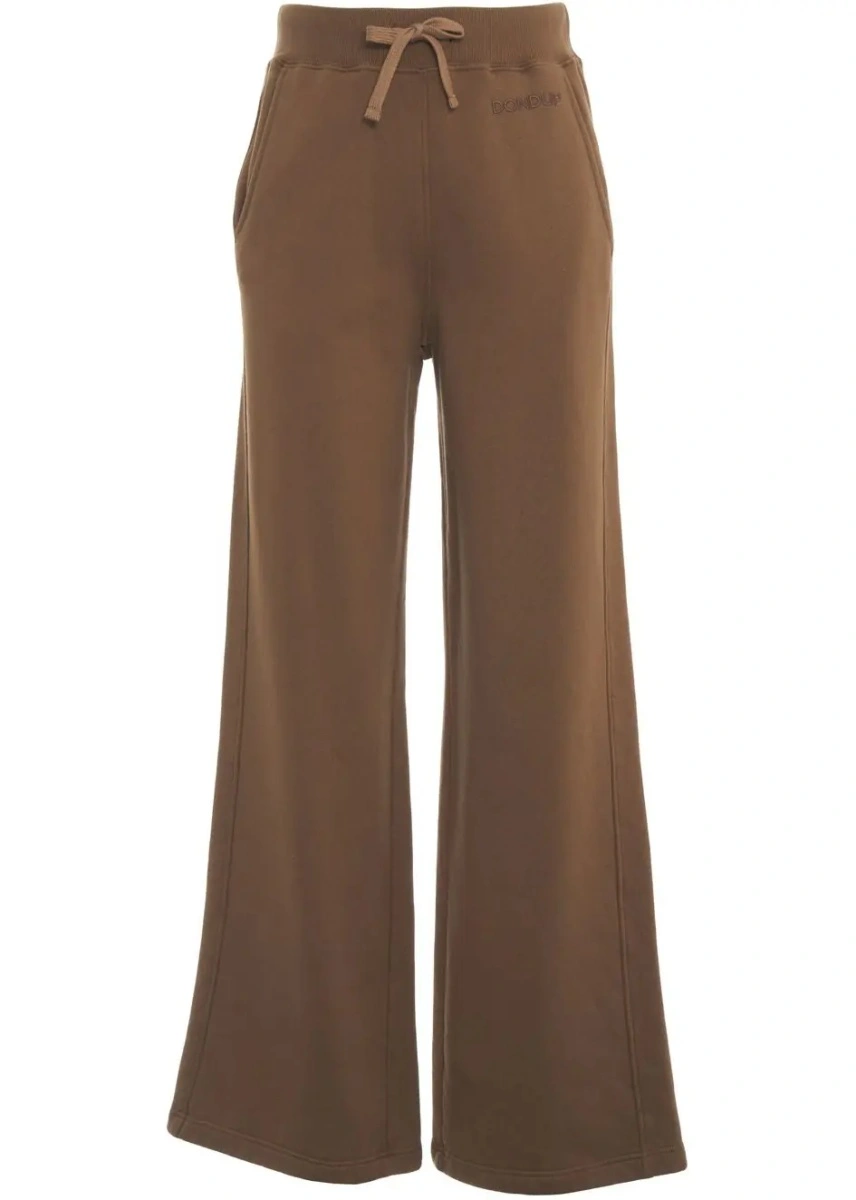 Pantaloni de trening Dondup maro din bumbac - Img 2