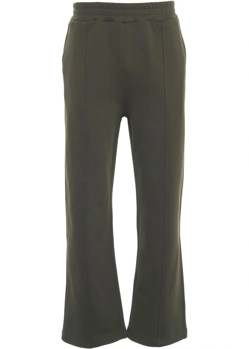 Pantaloni de trening Dondup verzi din bumbac - Img 2