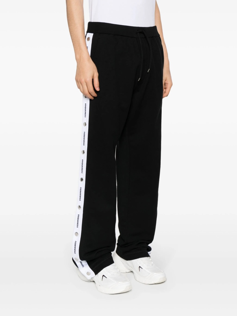 Pantaloni de trening DSQUARED2 negri din bumbac - Img 3