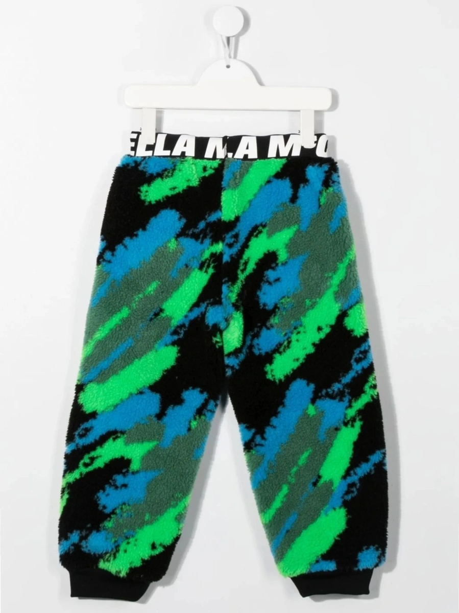 Pantaloni de trening Stella McCartney negri din poliester reciclat - Img 2