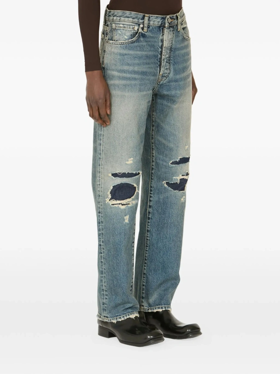 Pantaloni "Distressed" Straight-Leg Jeans - Img 7