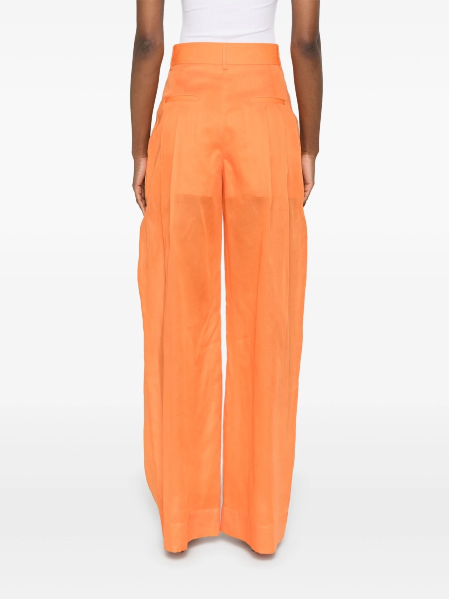 Pantaloni drepti Alberta Ferretti portocalii - Img 4
