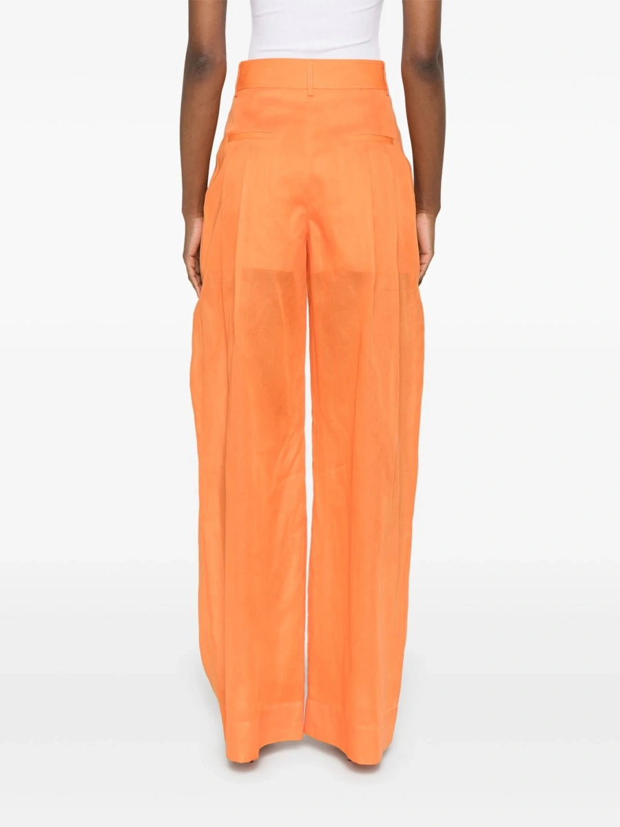 Pantaloni drepti Alberta Ferretti portocalii - Img 4