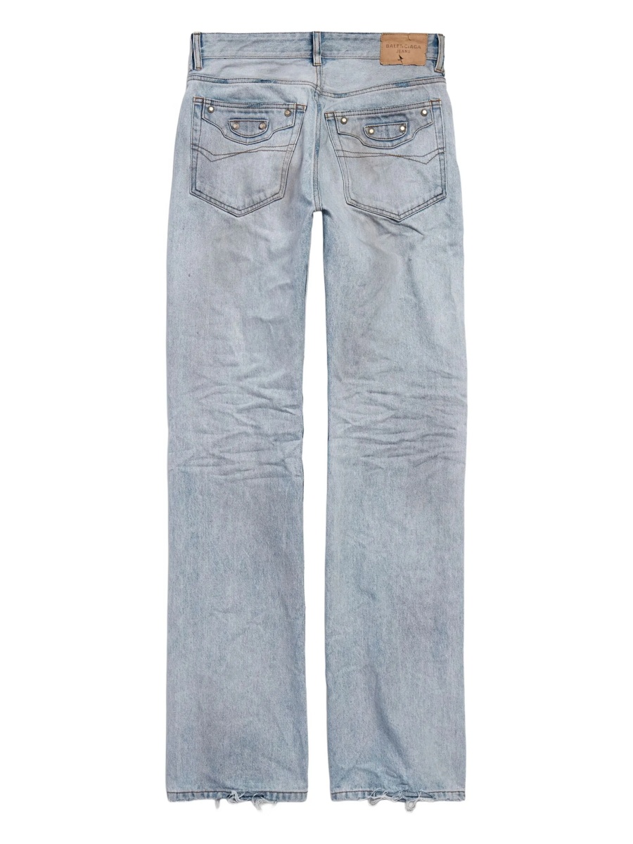 Pantaloni drepti Balenciaga albastri - Img 2