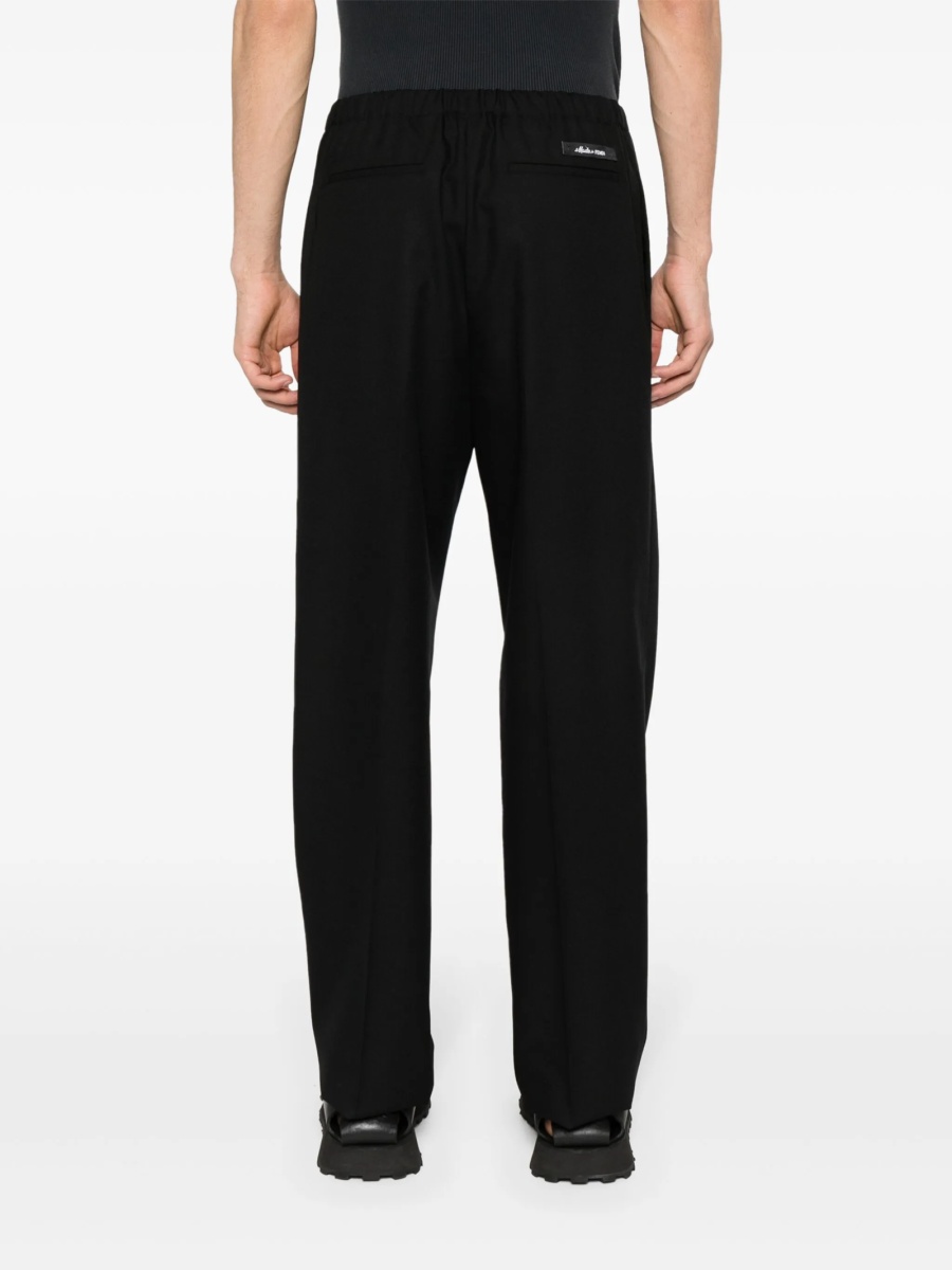 Pantaloni drepti Fendi negri din lana - Img 4