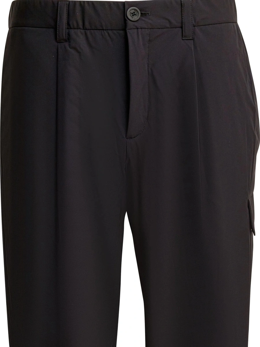 Pantaloni drepti Herno negri din elastan si lana - Img 4