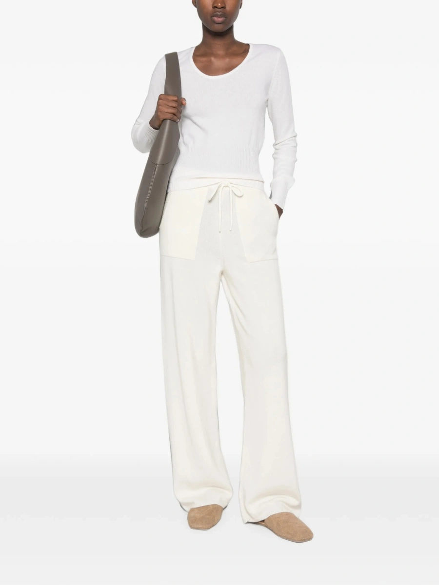 Pantaloni drepti Max Mara albi - Img 2