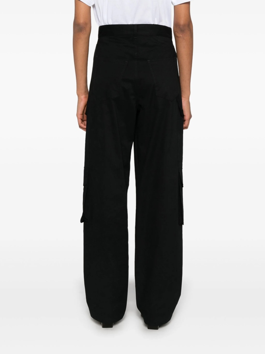 Pantaloni drepti MOSCHINO JEANS negri din elastan si bumbac - Img 4