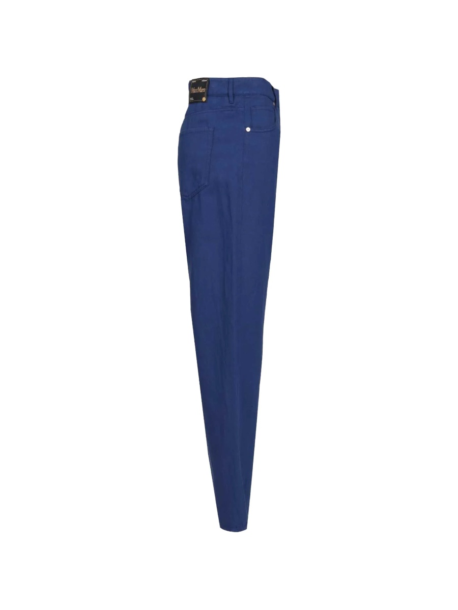 Pantaloni drepti S MaxMara albastri - Img 3