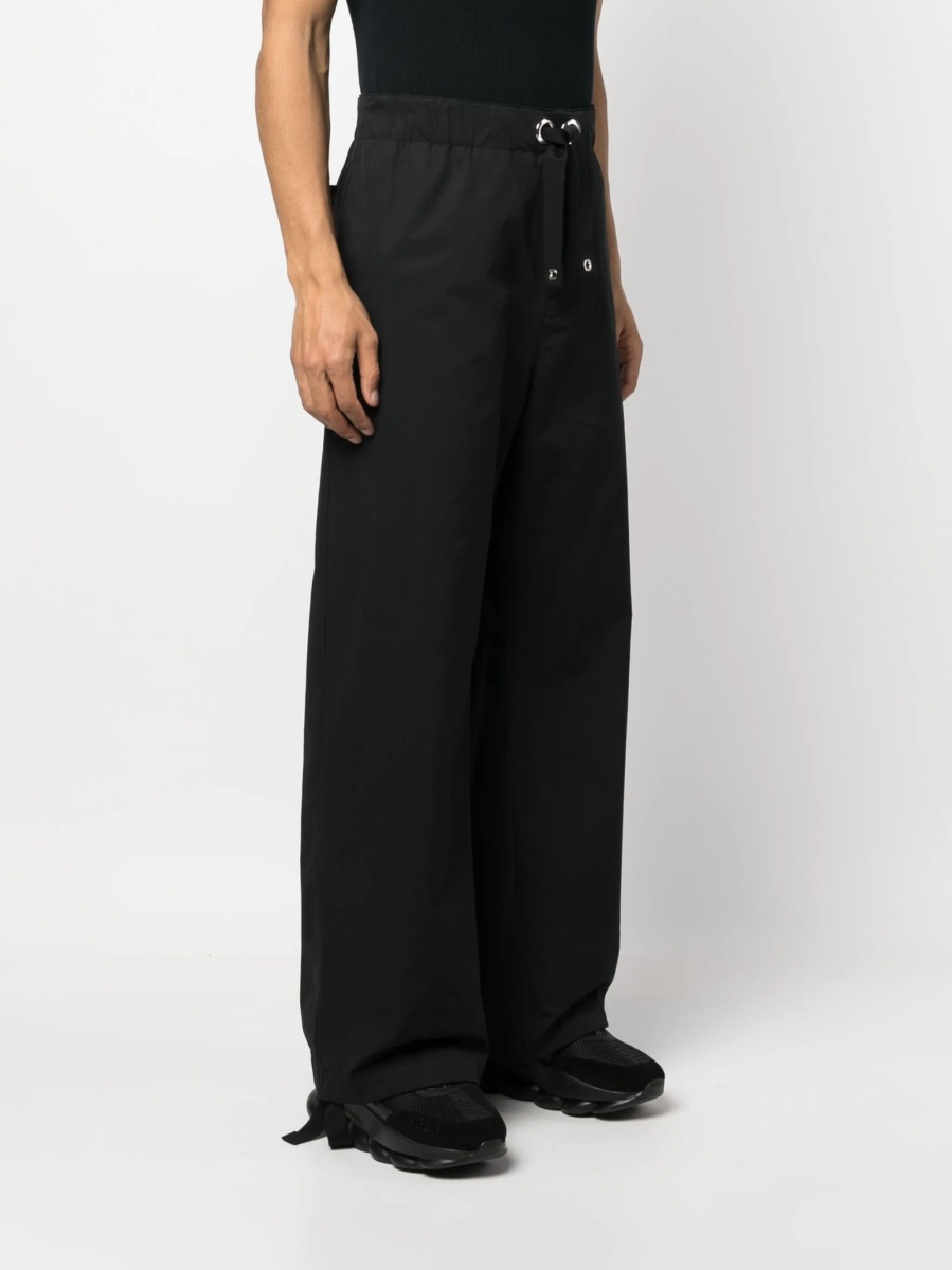 Pantaloni drepti Versace negri din vascoza si bumbac - Img 3