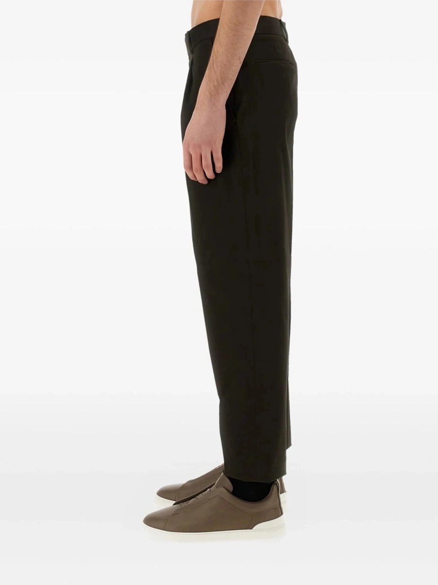 Pantaloni drepti ZEGNA maro - Img 2