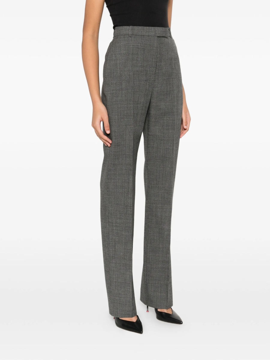 Pantaloni eleganti Alexander McQueen gri din lana - Img 3
