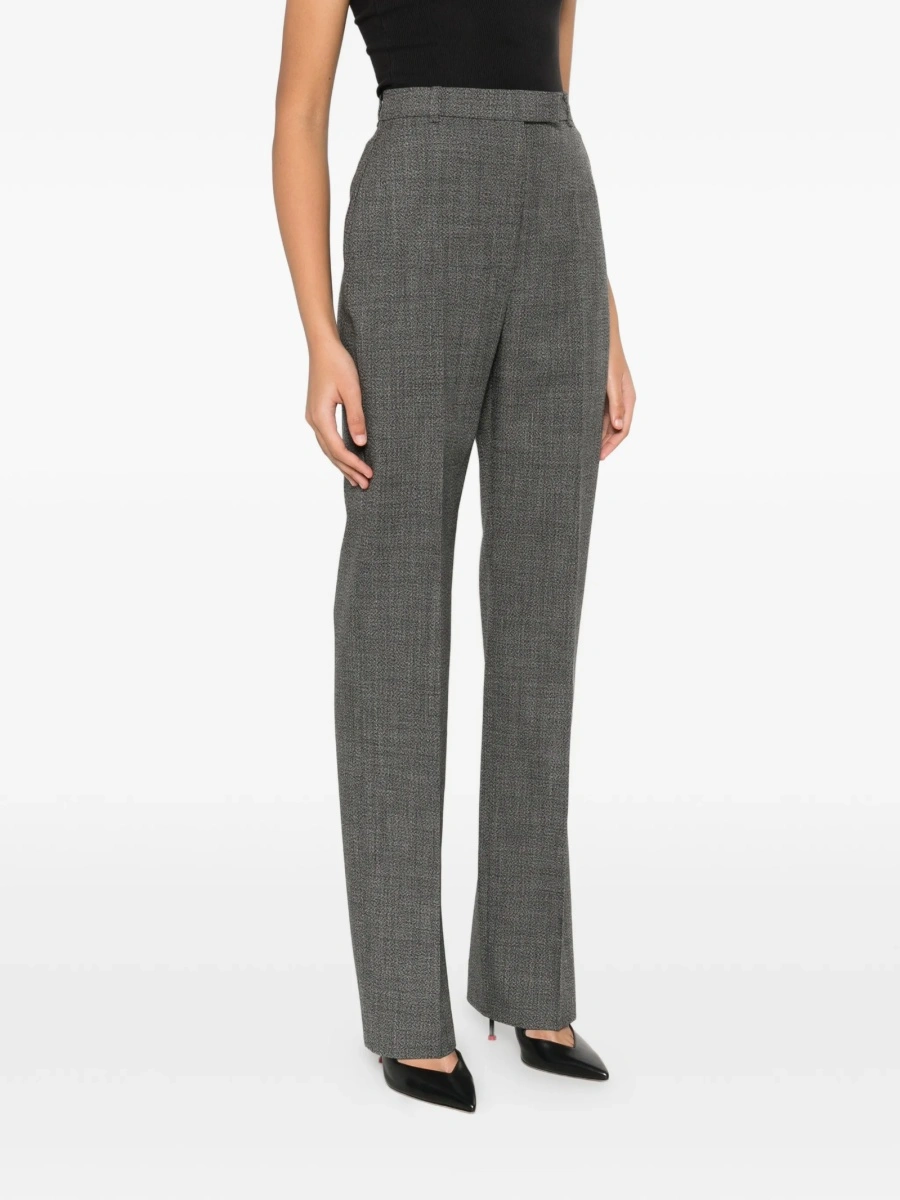 Pantaloni eleganti Alexander McQueen gri din lana - Img 3