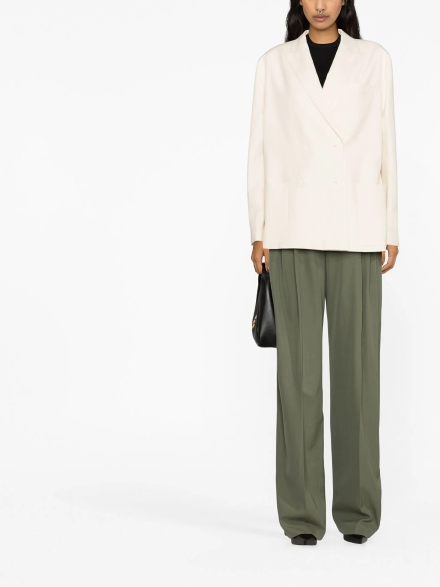 Pantaloni eleganti Alexander McQueen verzi din lana - Img 2