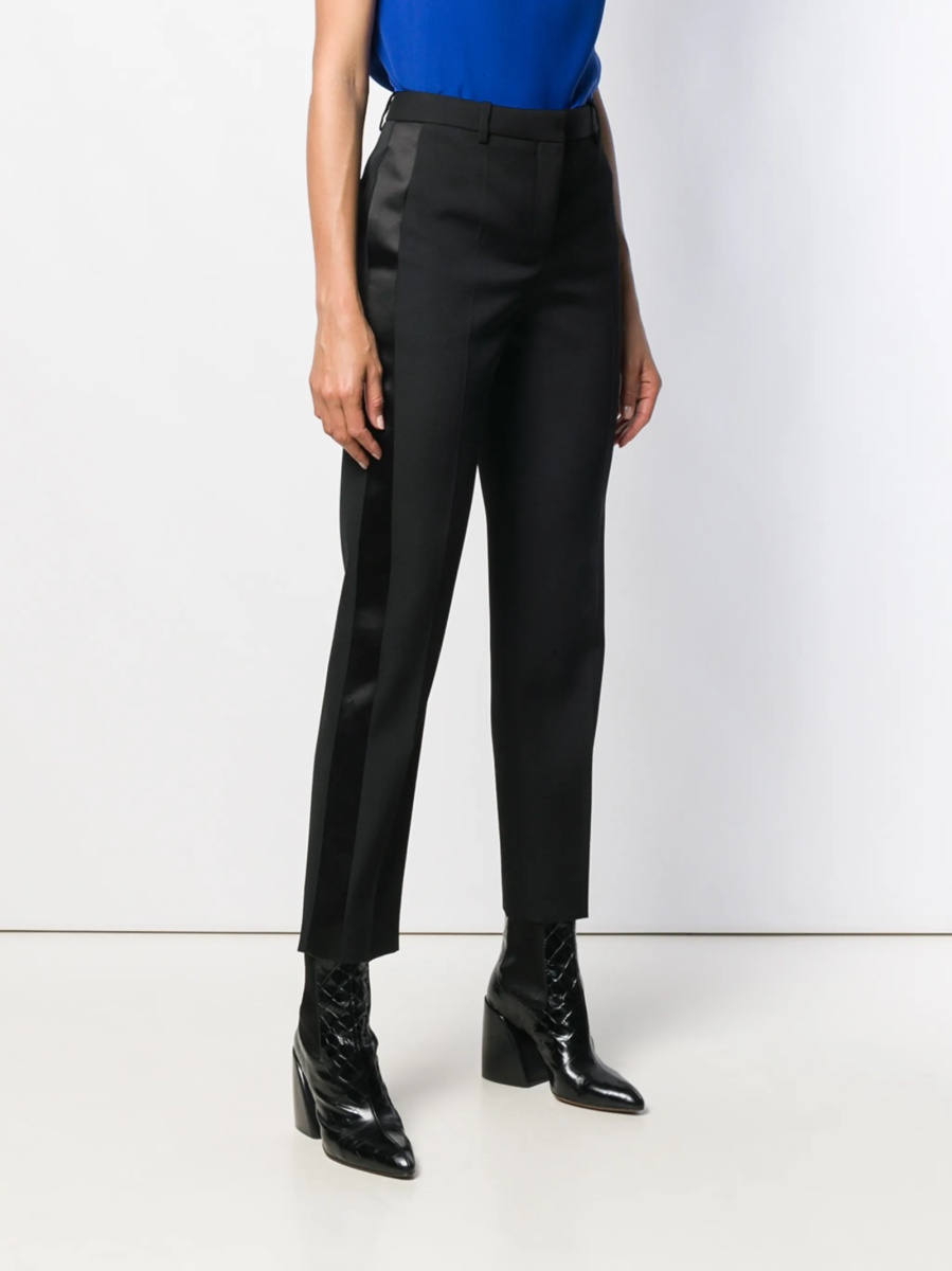 Pantaloni eleganti Givenchy negri din matase si vascoza - Img 3