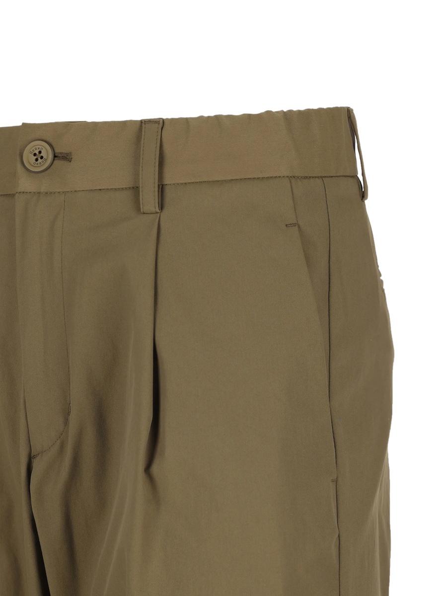 Pantaloni eleganti Herno verzi din polyester - Img 4