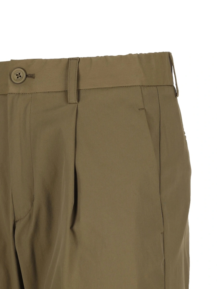 Pantaloni eleganti Herno verzi din polyester - Img 4