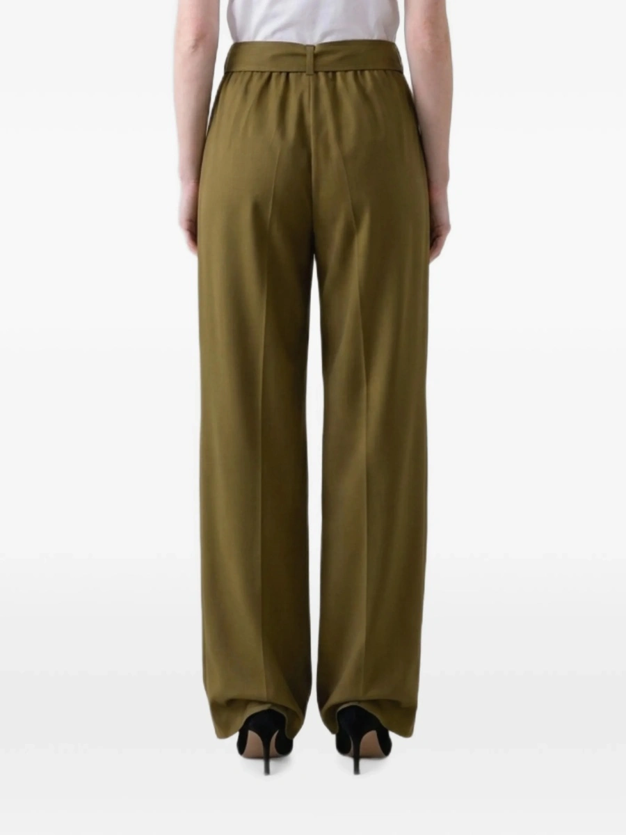 Pantaloni eleganti Max Mara verzi - Img 2