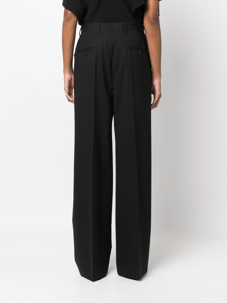 Pantaloni eleganti Rick Owens negri din lana si corn - Img 4