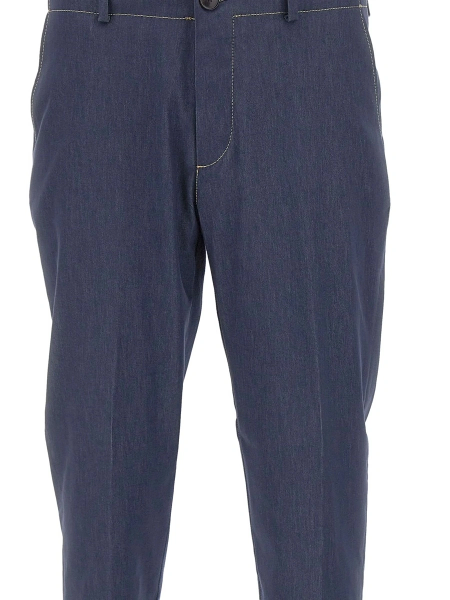 Pantaloni eleganti RRD albastri - Img 5
