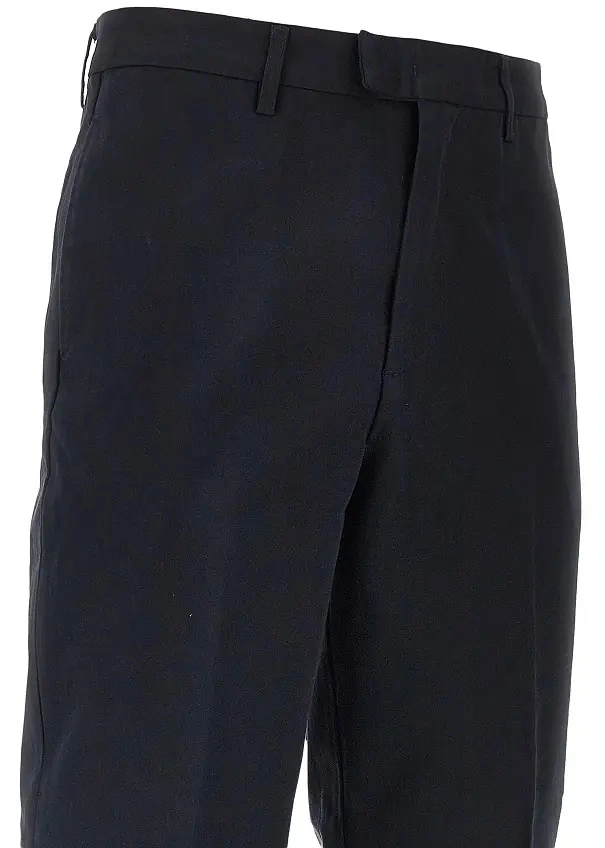 Pantaloni Emporio Armani albastri din gabardine - Img 2