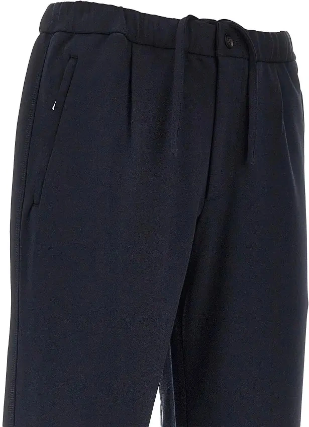 Pantaloni Emporio Armani albastri din jerse - Img 2