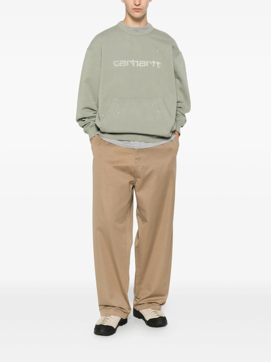 Pantaloni evazati Carhartt neutri din bumbac - Img 2