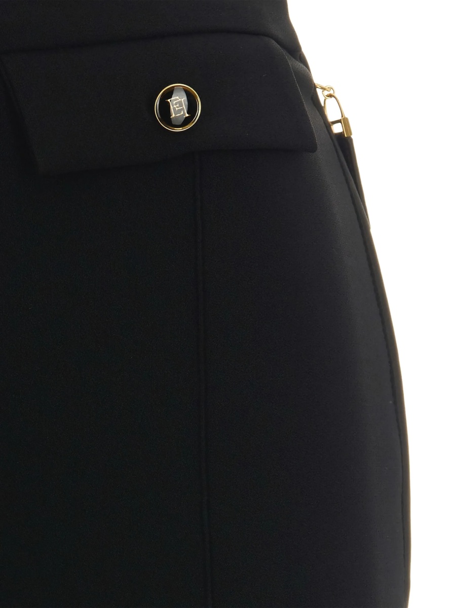 Pantaloni evazati Elisabetta Franchi negri - Img 3