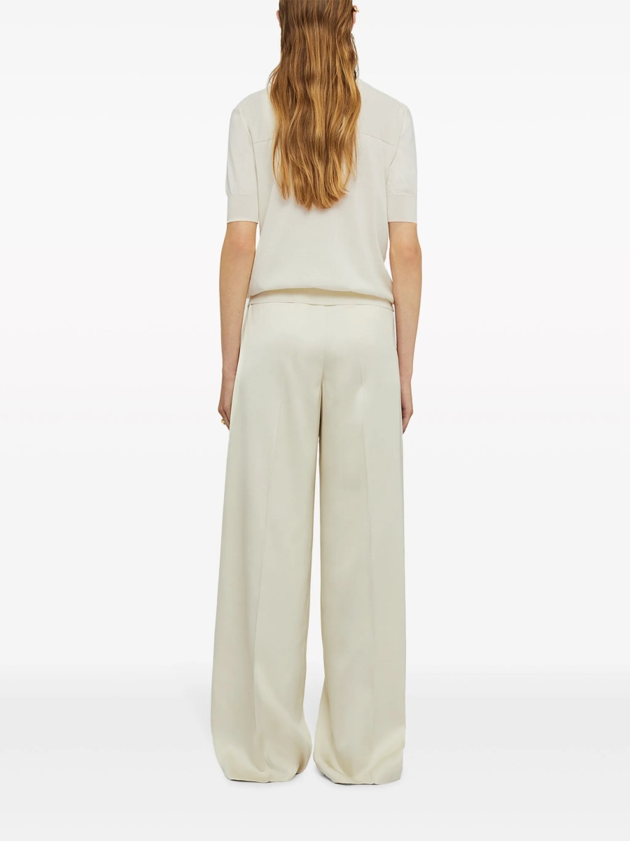 Pantaloni evazati Jil Sander albi - Img 4