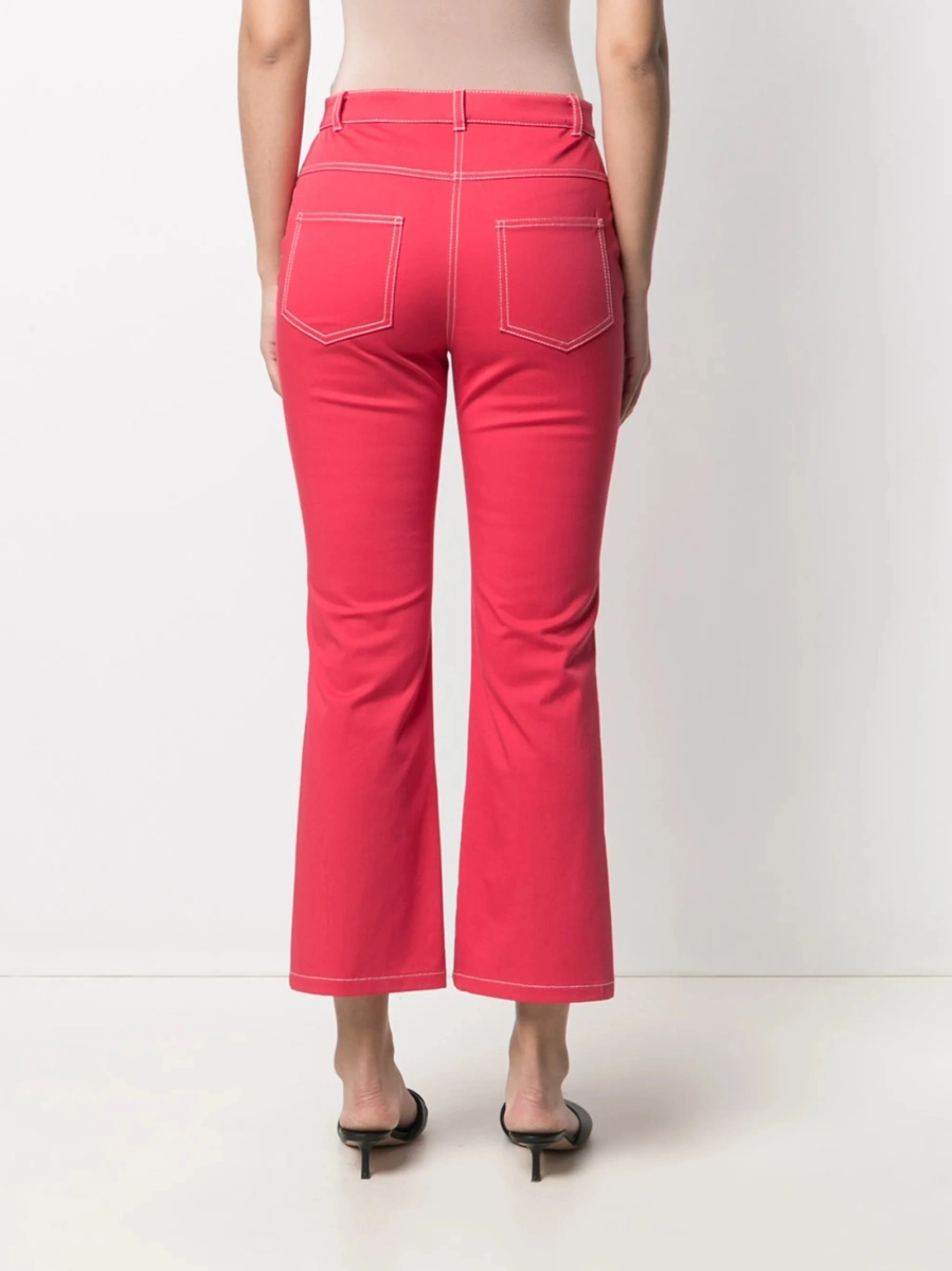 Pantaloni evazati LOVE Moschino roz - Img 4