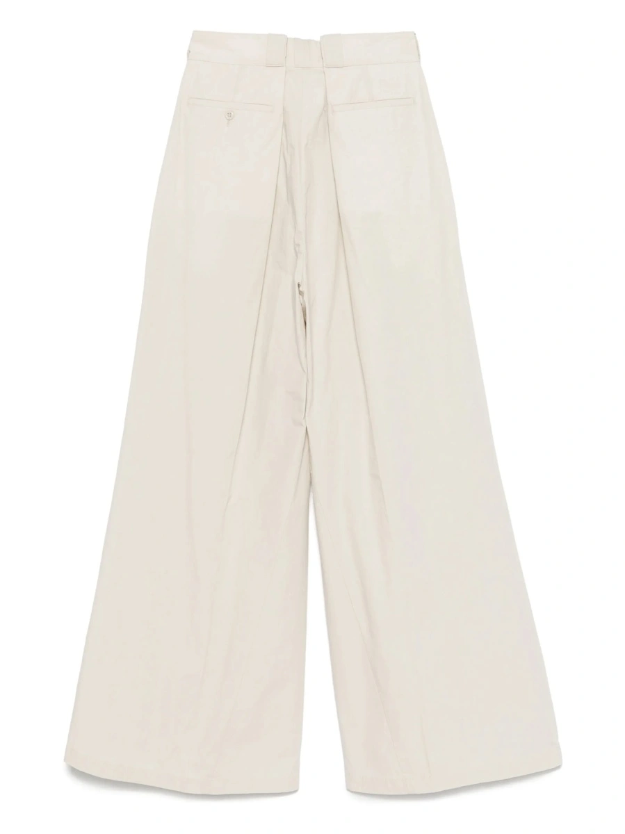 Pantaloni evazati Maison Margiela neutri din bumbac si poliamida - Img 2
