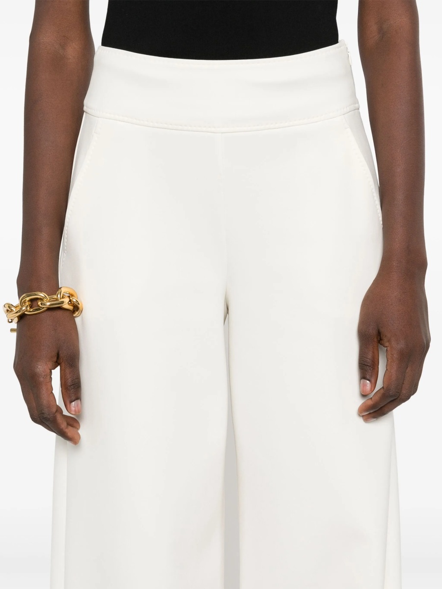 Pantaloni evazati Max Mara albi - Img 5