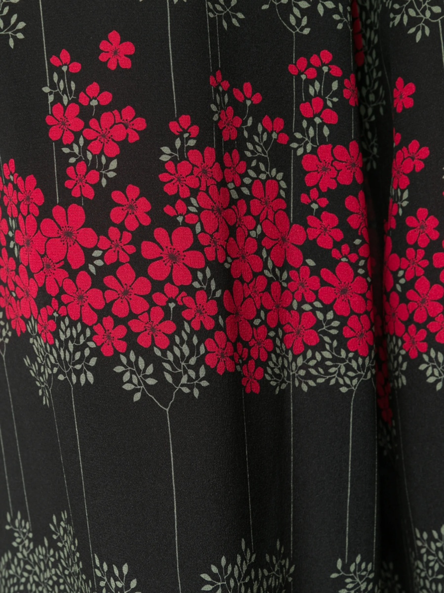 Pantaloni evazati RED VALENTINO negri din matase - Img 5