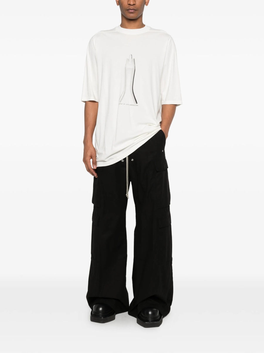 Pantaloni evazati Rick Owens negri - Img 2