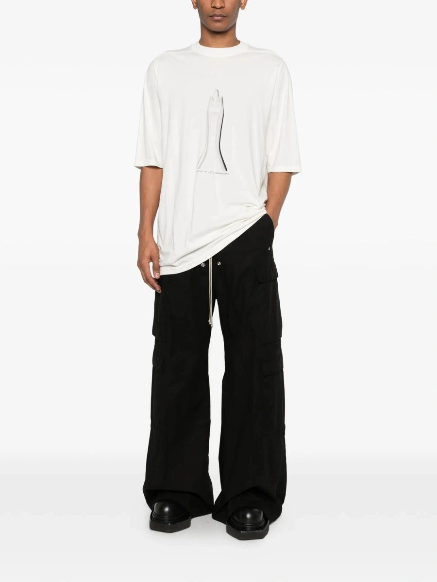 Pantaloni evazati Rick Owens negri - Img 2