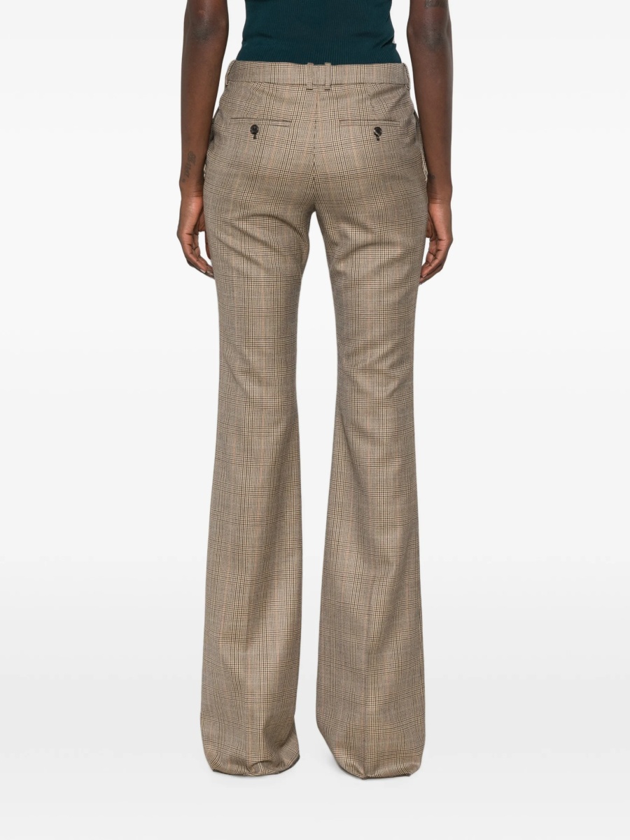 Pantaloni evazati Saint Laurent maro din lana - Img 4