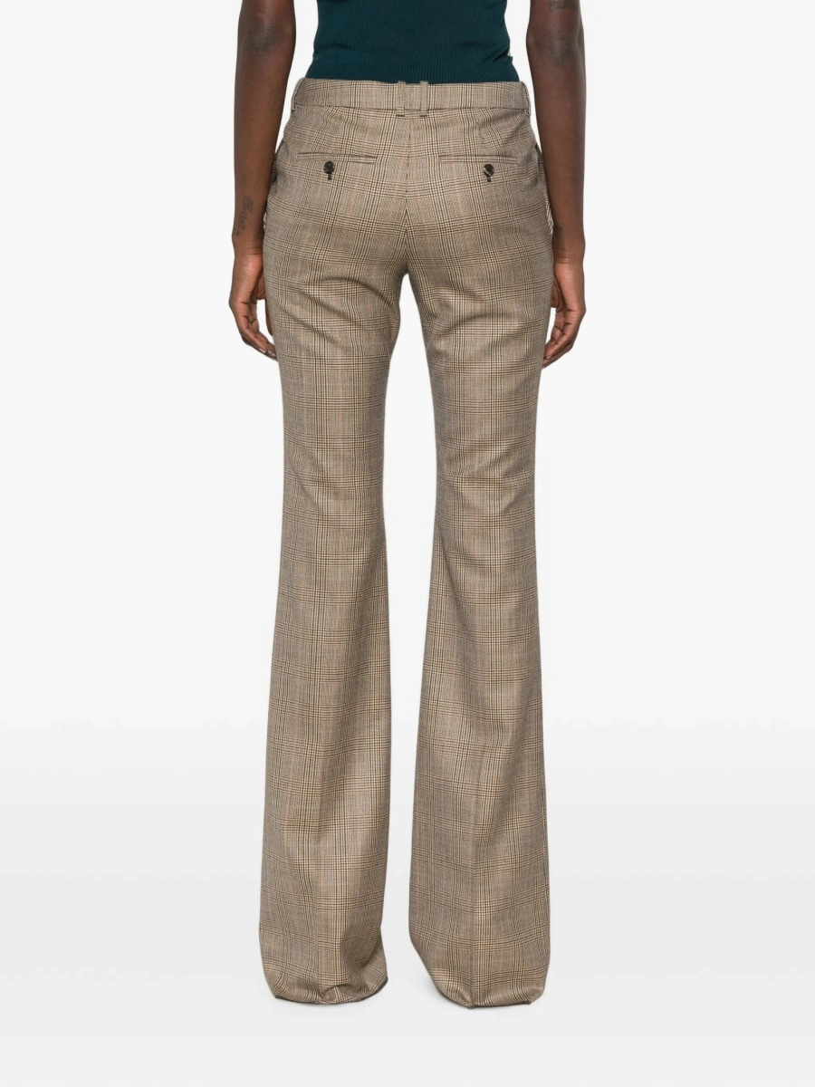 Pantaloni evazati Saint Laurent maro din lana - Img 4