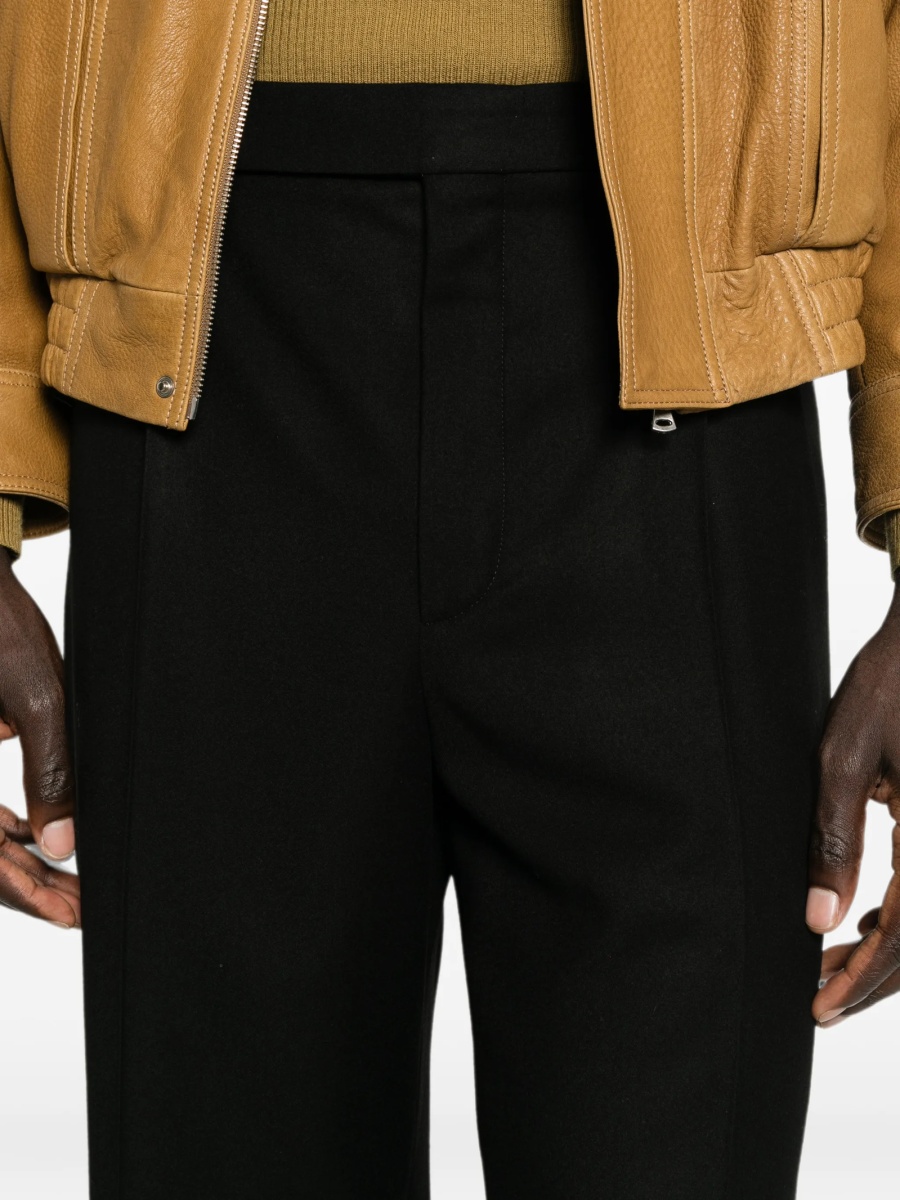 Pantaloni evazati Saint Laurent negri din lana - Img 5