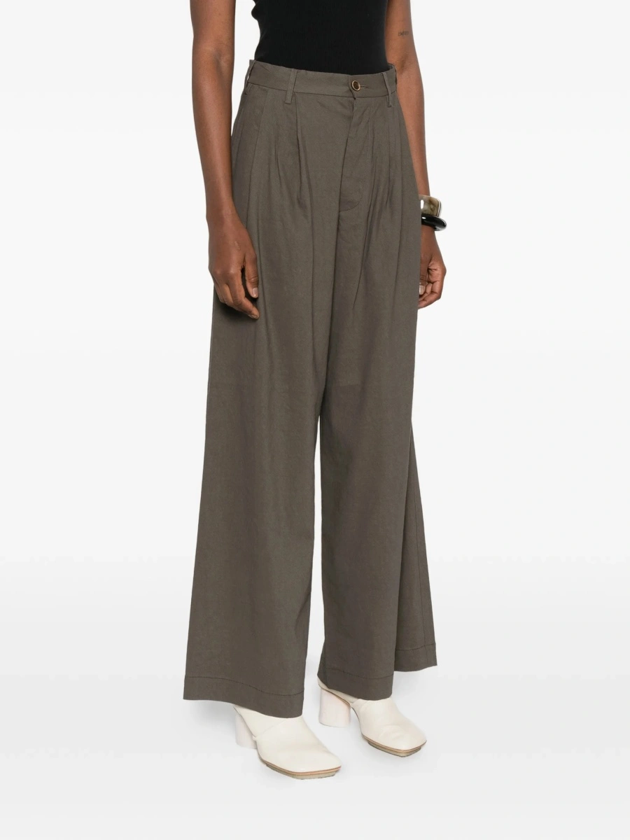 Pantaloni evazati UMA WANG verzi - Img 3
